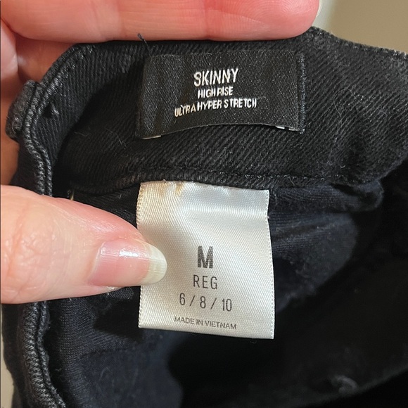 Express Women's Black Skinny Jeans - Size Medium 6/8/10 - Picture 4 of 4